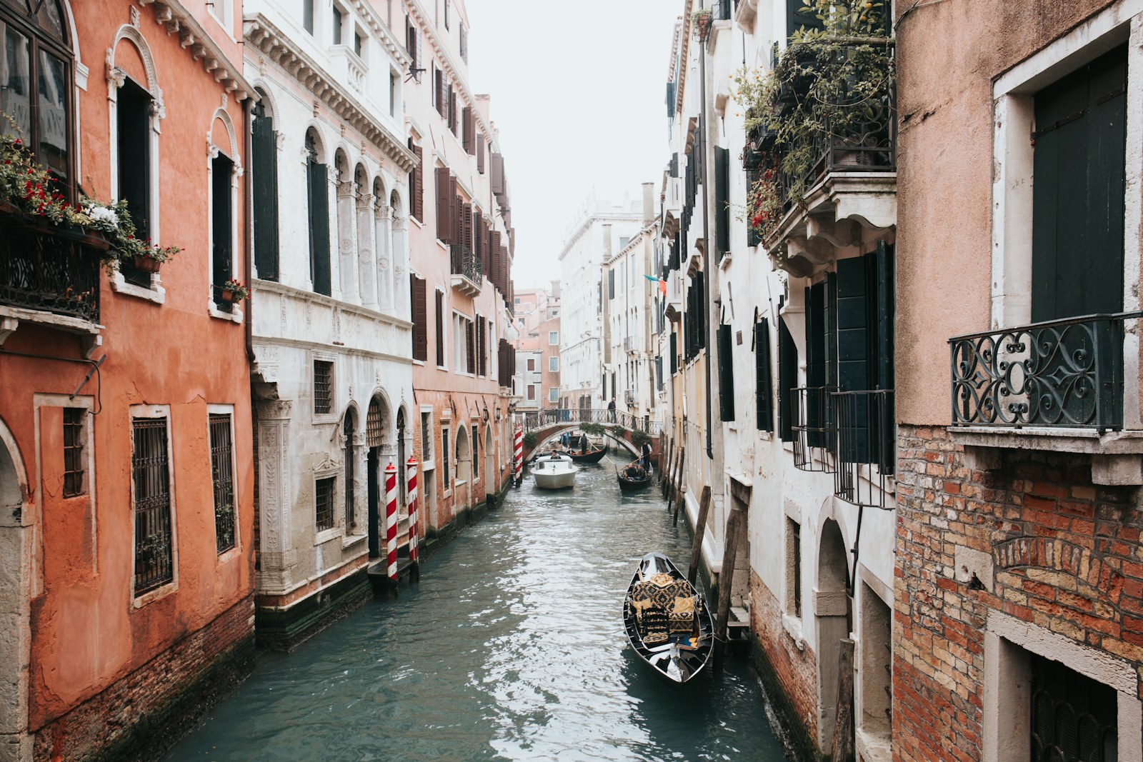 A canal between historic buildings in Venice